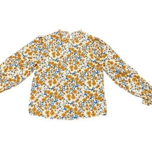 Floral Long Seeves Fall Festival Colors Blouse Size Medium Dressed Up Trending